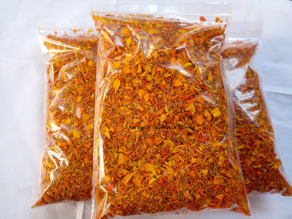 25kg+ Organic Ceylon Marigold Calendula Flowers Petals Natural Herbal Remedy 100% Pure Dried Flowers